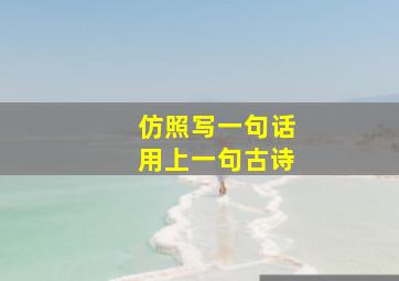 仿照写一句话用上一句古诗