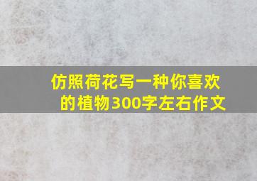 仿照荷花写一种你喜欢的植物300字左右作文