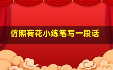 仿照荷花小练笔写一段话