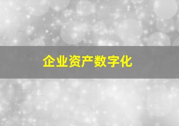 企业资产数字化