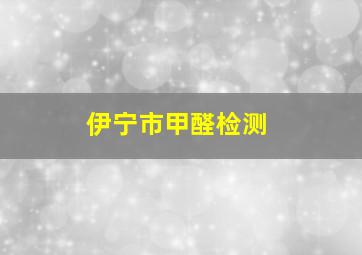 伊宁市甲醛检测