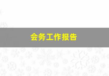 会务工作报告