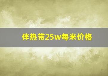 伴热带25w每米价格