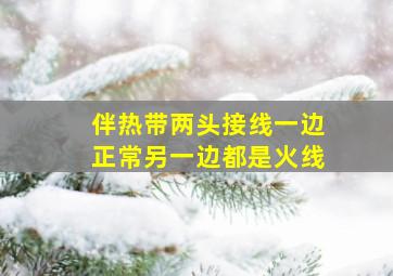 伴热带两头接线一边正常另一边都是火线