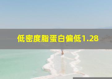 低密度脂蛋白偏低1.28