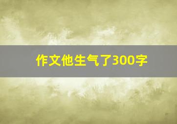 作文他生气了300字