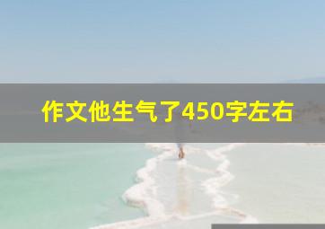 作文他生气了450字左右