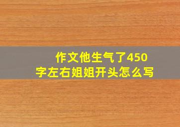 作文他生气了450字左右姐姐开头怎么写