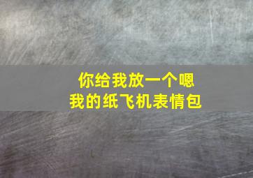 你给我放一个嗯我的纸飞机表情包