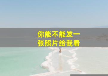 你能不能发一张照片给我看