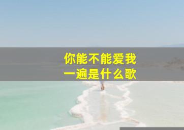 你能不能爱我一遍是什么歌