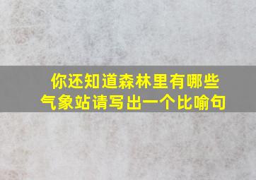 你还知道森林里有哪些气象站请写出一个比喻句