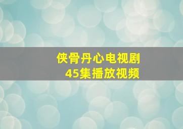 侠骨丹心电视剧45集播放视频