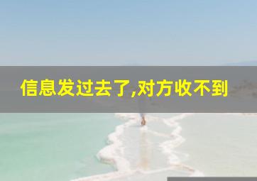 信息发过去了,对方收不到