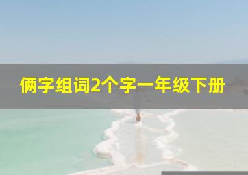 俩字组词2个字一年级下册