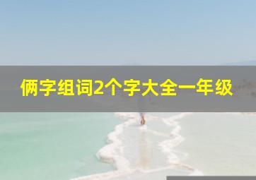 俩字组词2个字大全一年级