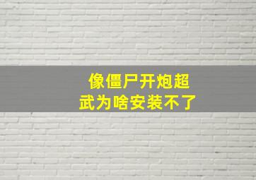 像僵尸开炮超武为啥安装不了