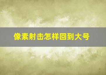 像素射击怎样回到大号