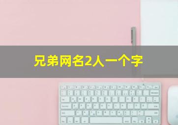 兄弟网名2人一个字