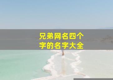 兄弟网名四个字的名字大全