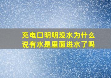 充电口明明没水为什么说有水是里面进水了吗