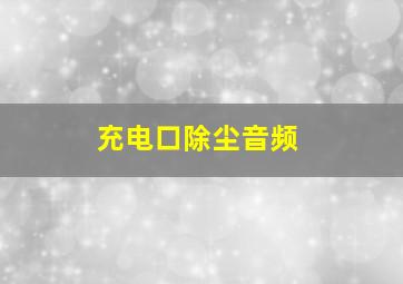 充电口除尘音频