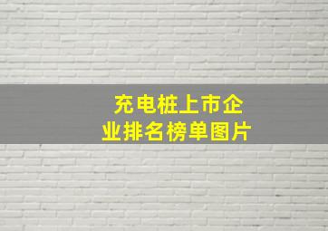 充电桩上市企业排名榜单图片