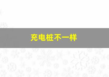 充电桩不一样