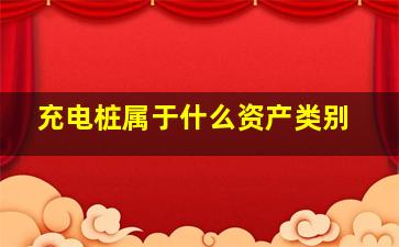 充电桩属于什么资产类别