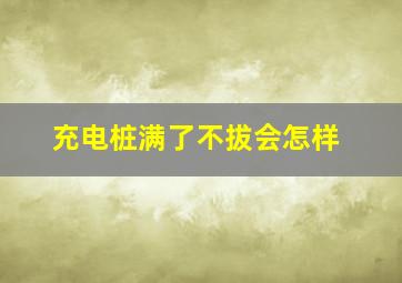 充电桩满了不拔会怎样