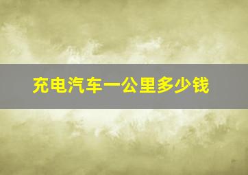 充电汽车一公里多少钱