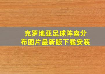 克罗地亚足球阵容分布图片最新版下载安装