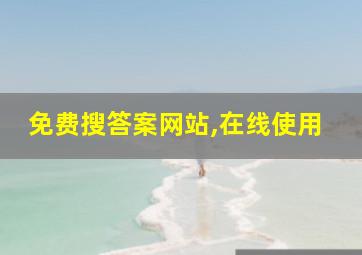 免费搜答案网站,在线使用