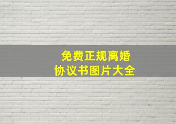 免费正规离婚协议书图片大全