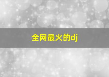 全网最火的dj