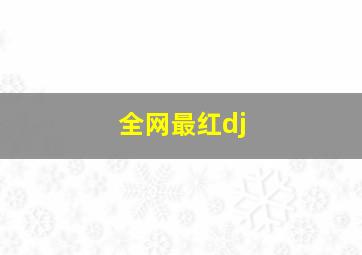 全网最红dj