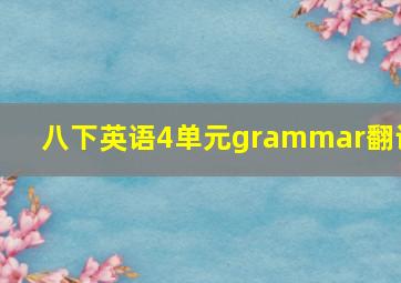 八下英语4单元grammar翻译