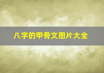 八字的甲骨文图片大全