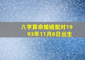 八字算命婚姻配对1993年11月8日出生