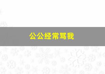 公公经常骂我