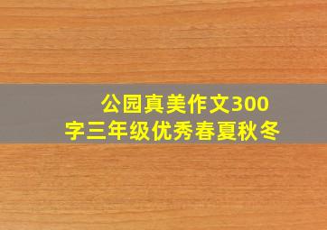 公园真美作文300字三年级优秀春夏秋冬