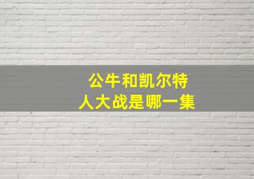 公牛和凯尔特人大战是哪一集