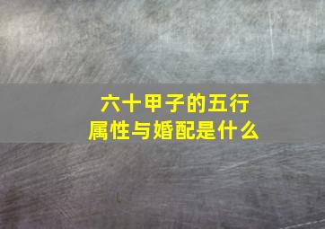 六十甲子的五行属性与婚配是什么