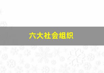 六大社会组织