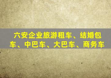 六安企业旅游租车、结婚包车、中巴车、大巴车、商务车