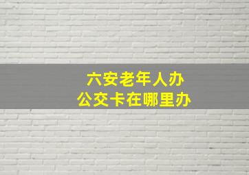 六安老年人办公交卡在哪里办