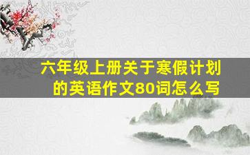 六年级上册关于寒假计划的英语作文80词怎么写