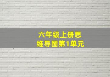 六年级上册思维导图第1单元