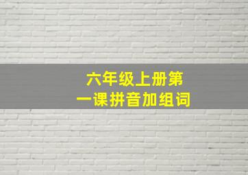 六年级上册第一课拼音加组词