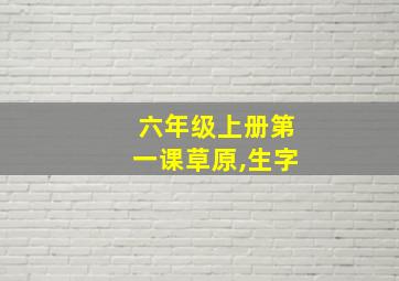 六年级上册第一课草原,生字